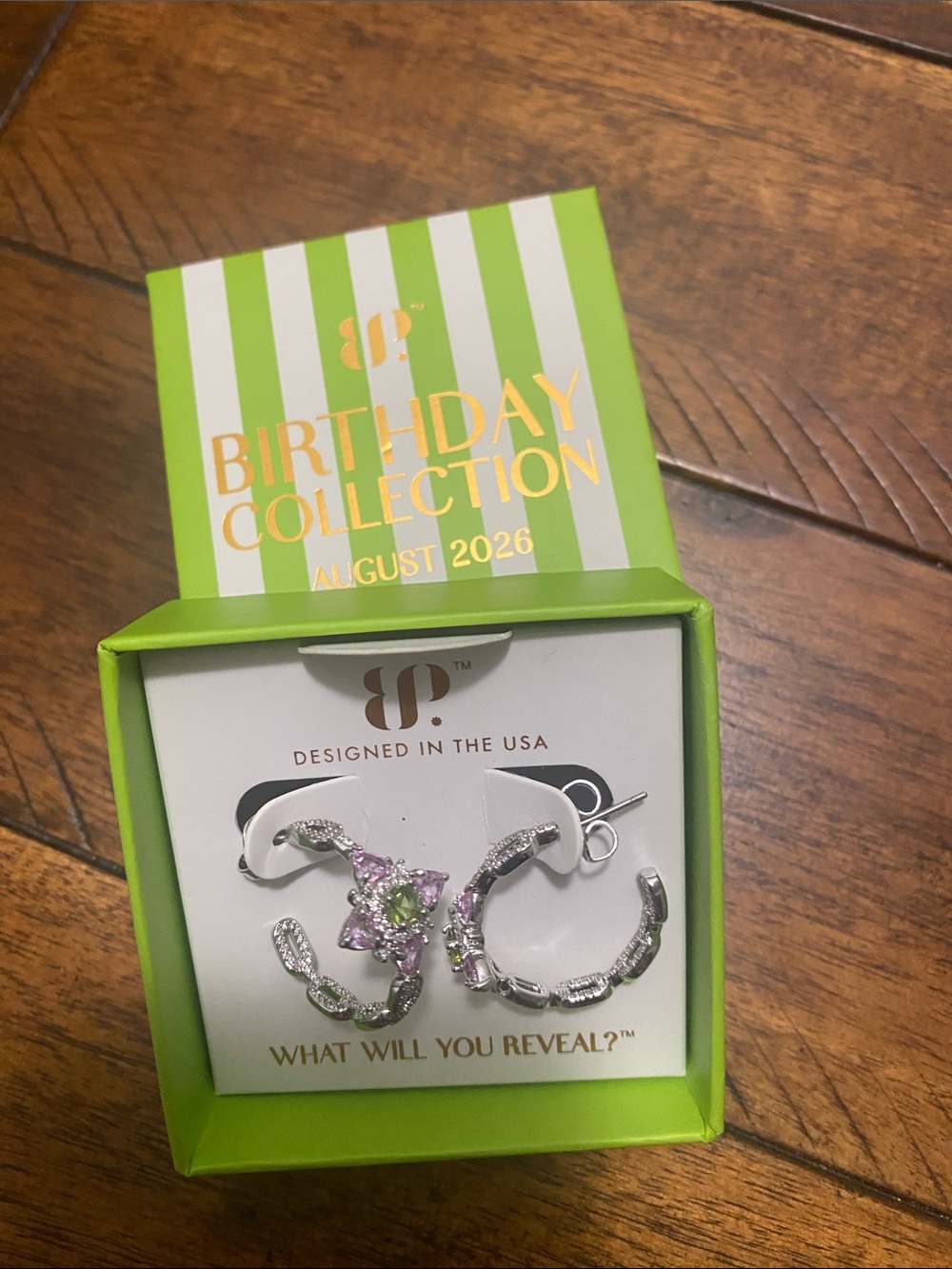 Bomb Party Birthday Collection August 2026 Earrings - Peridot & Pink Spinel